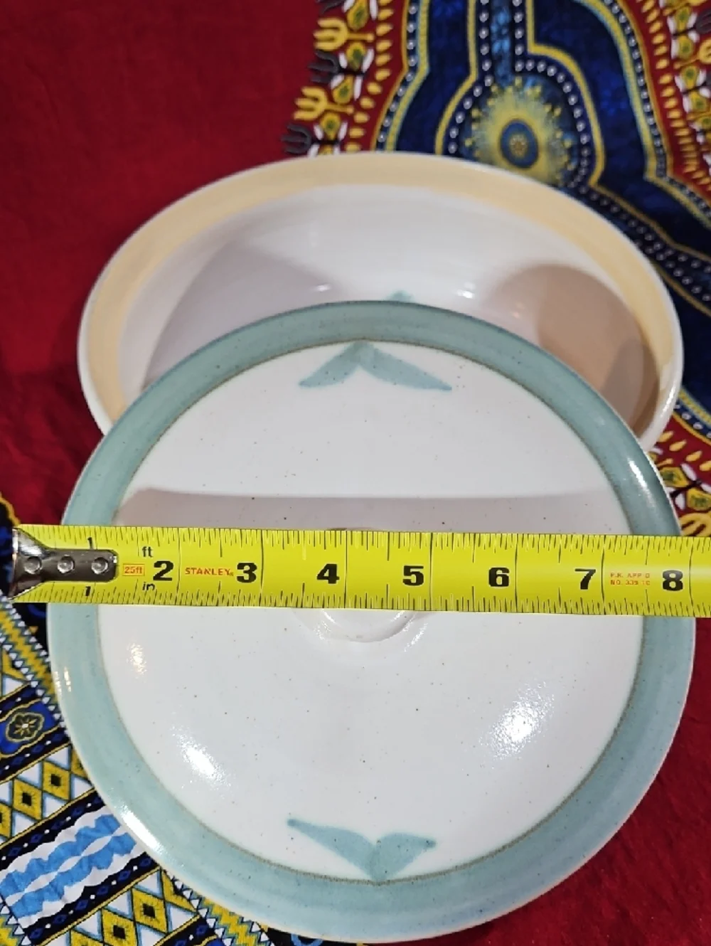 Vintage VAUN Handcrafted Studio Pottery Stoneware Lidded Casserole Dish - Signed